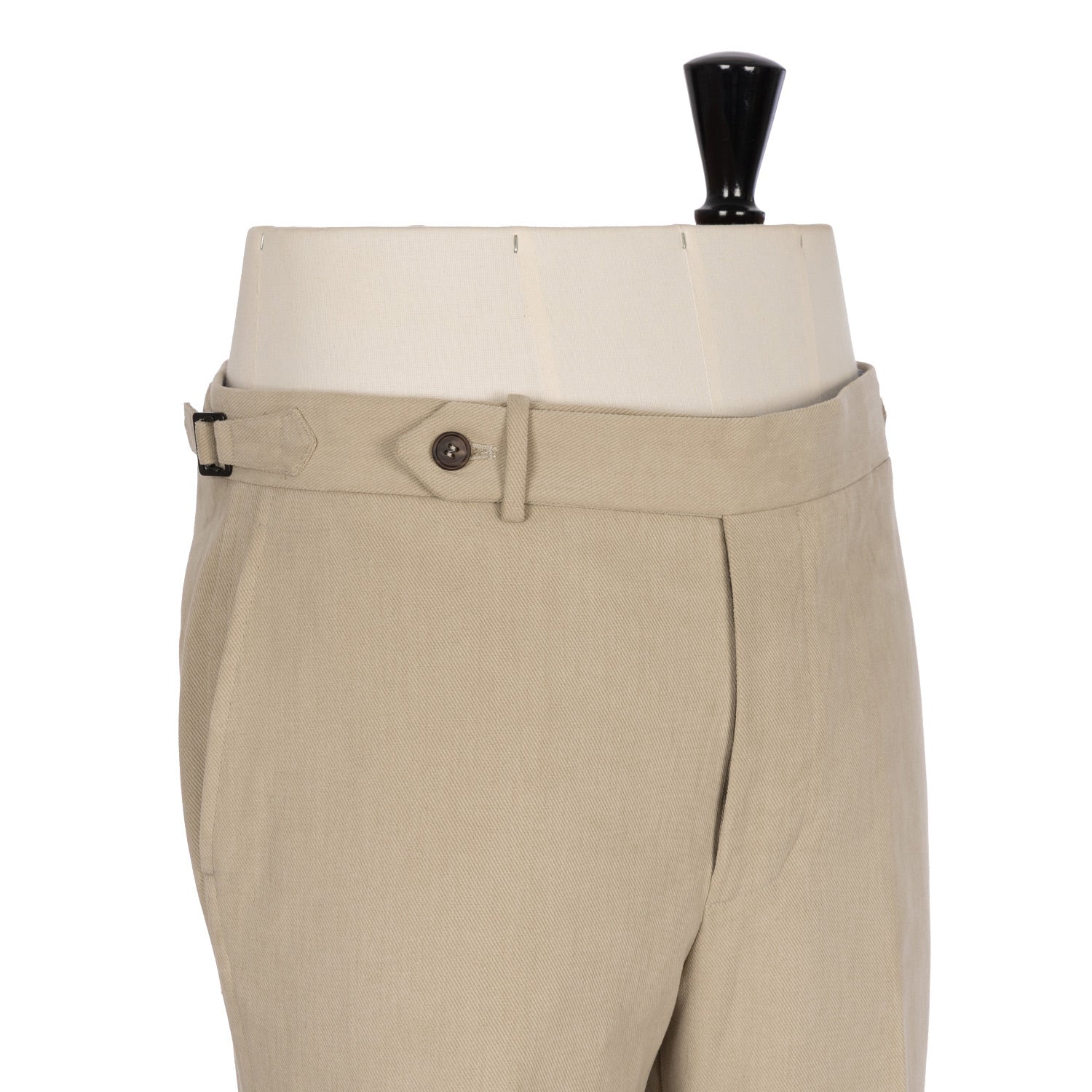 Exklusiv für Michael Jondral: Sandfarbene Hose aus englischem "brushed" Baumwolldrill - Rota Sartorial